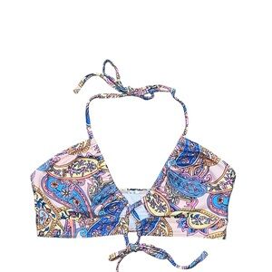 Shein Bikini top size small Colorful Paisley Halter Bikini Top